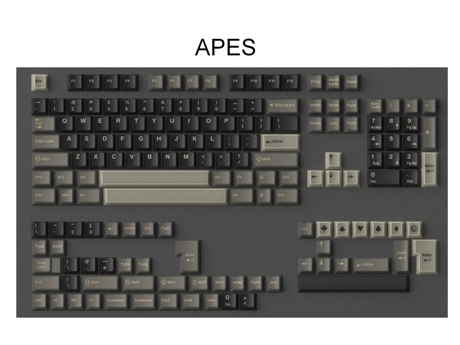 172 Keys/Set Double Shot Keycaps ABS GMK Classic Retro Clone 7u Space Keycap for MX Switches ISO ANSI Layout Mechanical Keyboard