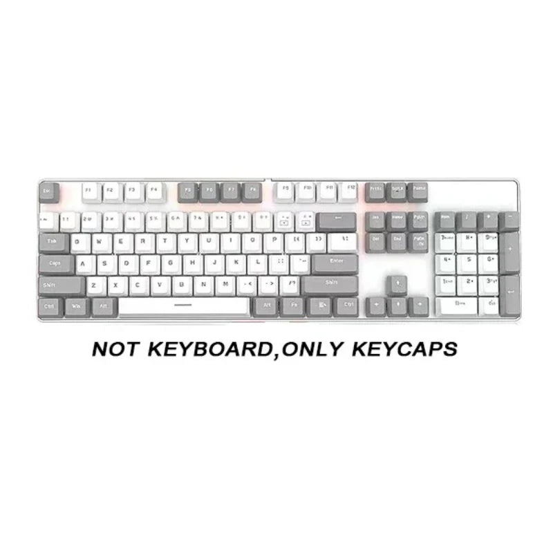 104 Key OEM Backlit Keycaps Set PBT Keycaps Double Shot Cyan White Key Caps for Mx Cherry Gateron Switch Mechanical Keyboard Kit