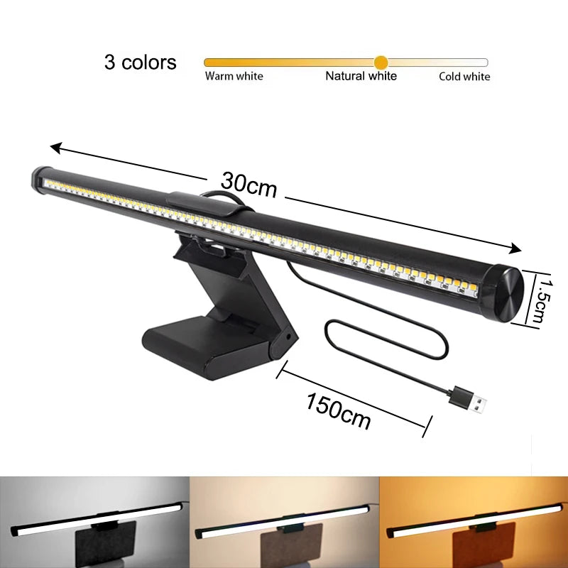 30CM 40CM CCT RGB Light Bar Monitor Lamp For Study Reading Table Dimming Lamp USB Led Computer Monitor Light Bar Desk Lighting