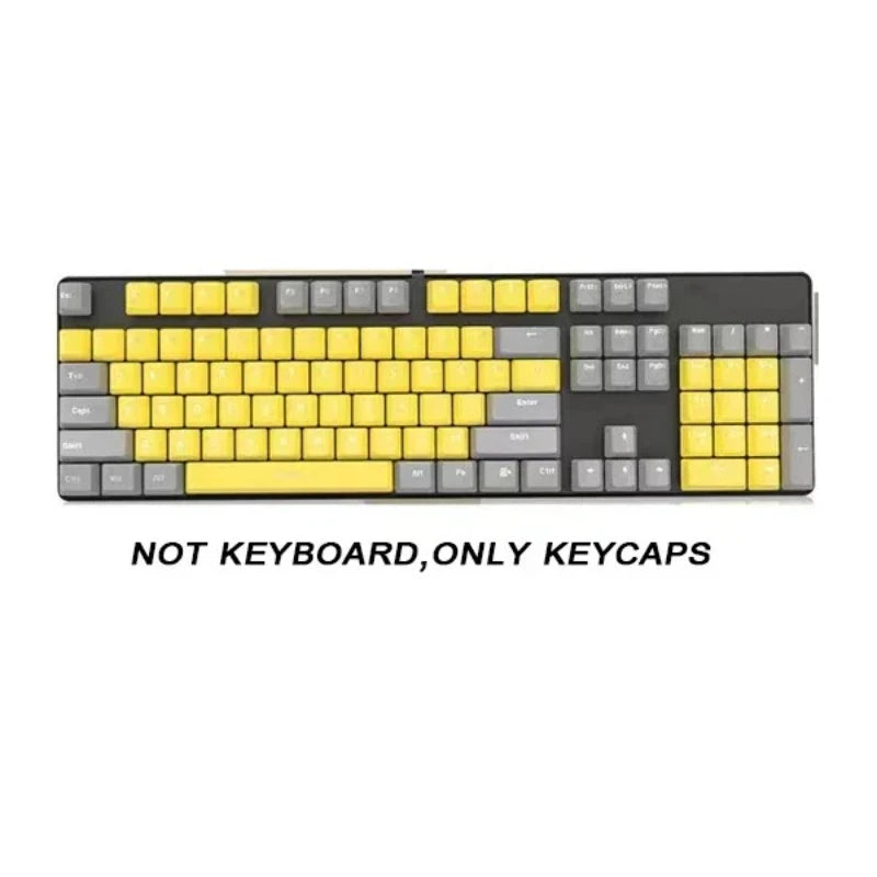 104 Key OEM Backlit Keycaps Set PBT Keycaps Double Shot Cyan White Key Caps for Mx Cherry Gateron Switch Mechanical Keyboard Kit